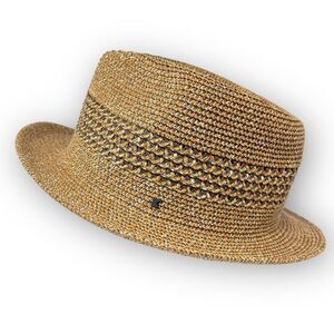Kooringal Fedora Brown Tan Lightweight Woven Paper Hat Unisex Size XL